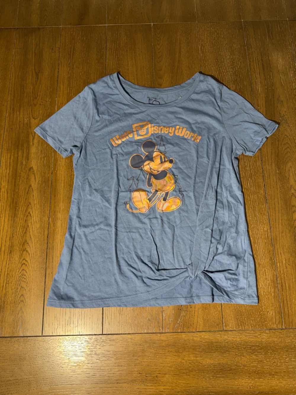 Walt Disney World 50th Anniversary Mickey Mouse Graphic Side Tie - Slate Blue